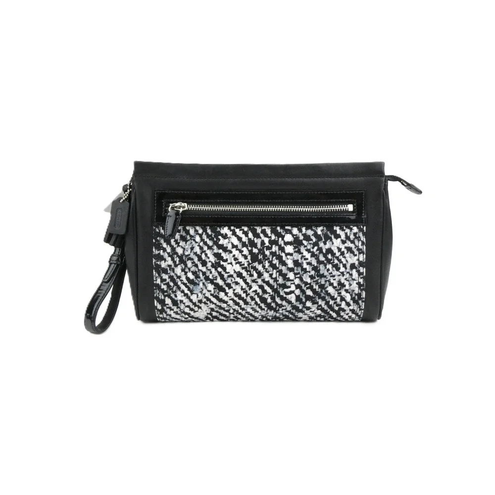 Coach Leg Ivory Multi Dongl Print Large‎ Clutch NWT 50031